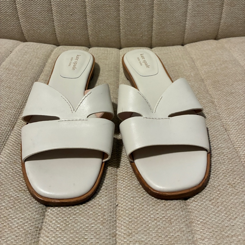 Kate Spade White Dock leather Flats